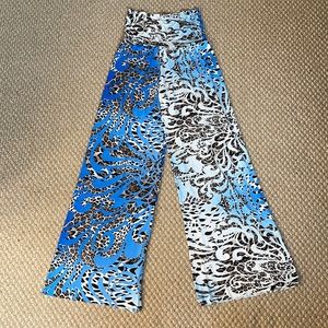 Silk Animal Print Plaza Pants/ Size Small